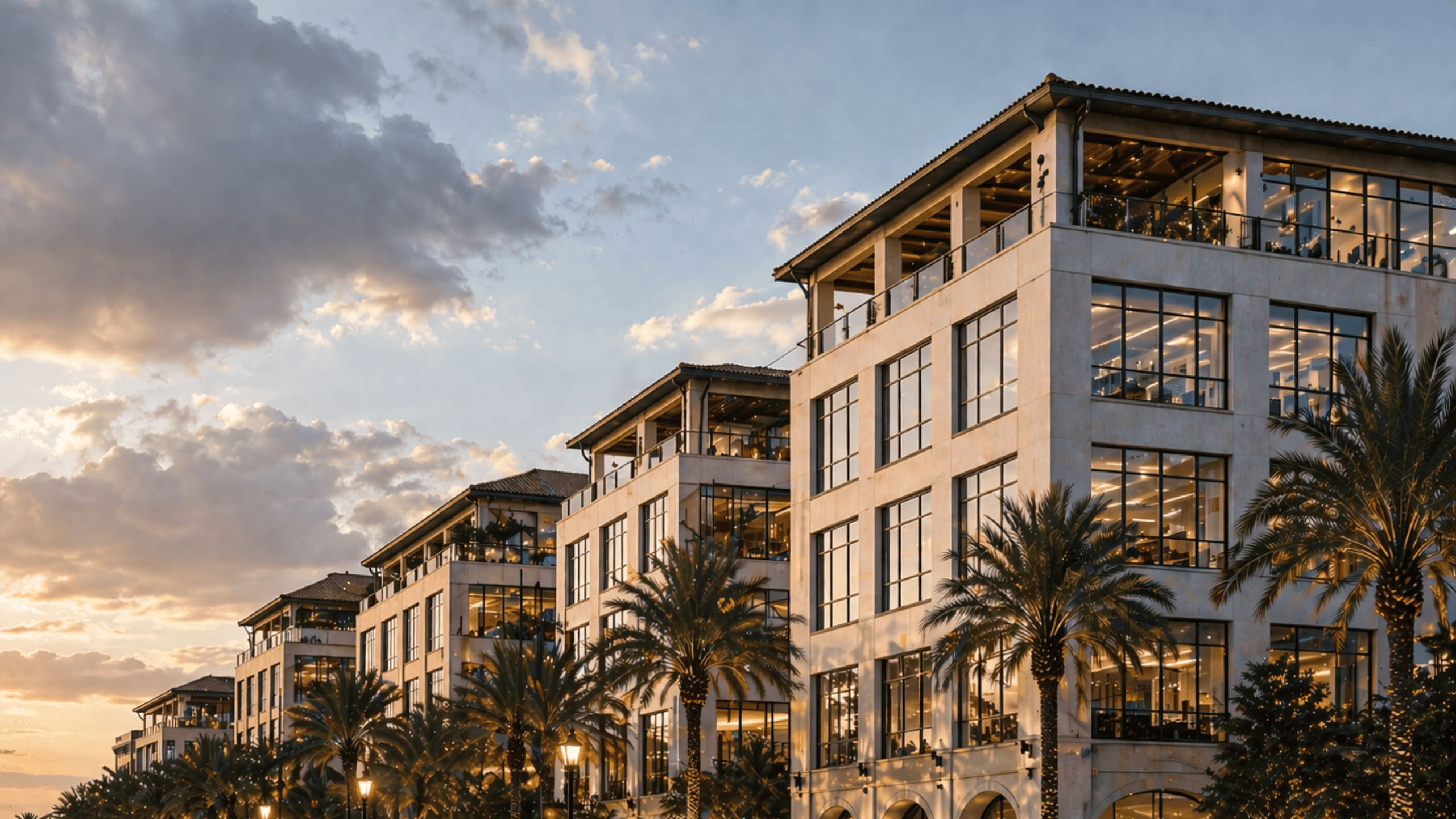 Commercial real estate aerial view